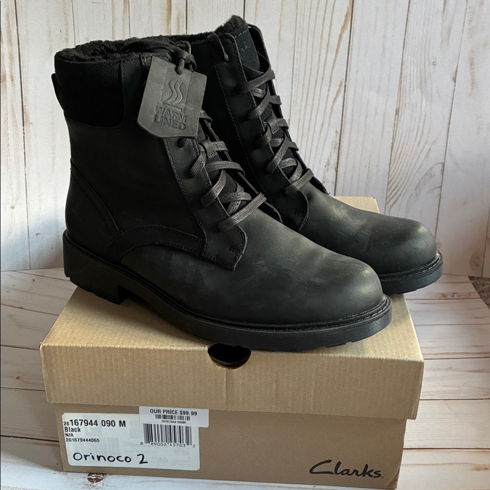Clarks Black Ankle Boots
